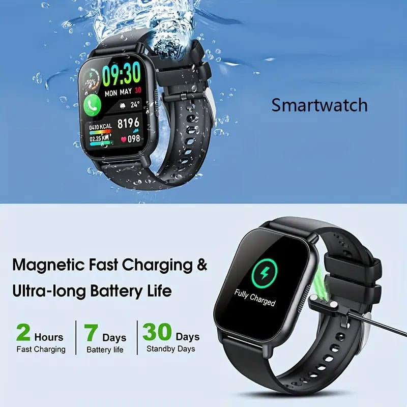 2025 New Bluetooth Smart Watch,Wireless Calling/Dial,Multiple Sport Mode,Calling Reminder and Rejection, SMS Reminder,Touch Screen Watch, Wearable Devices,Fall Gift,Compatible with Ios/Android Devices, Simple Style,Smartphone Gifts Bf