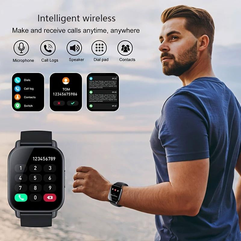 2025 New Bluetooth Smart Watch,Wireless Calling/Dial,Multiple Sport Mode,Calling Reminder and Rejection, SMS Reminder,Touch Screen Watch, Wearable Devices,Fall Gift,Compatible with Ios/Android Devices, Simple Style,Smartphone Gifts Bf