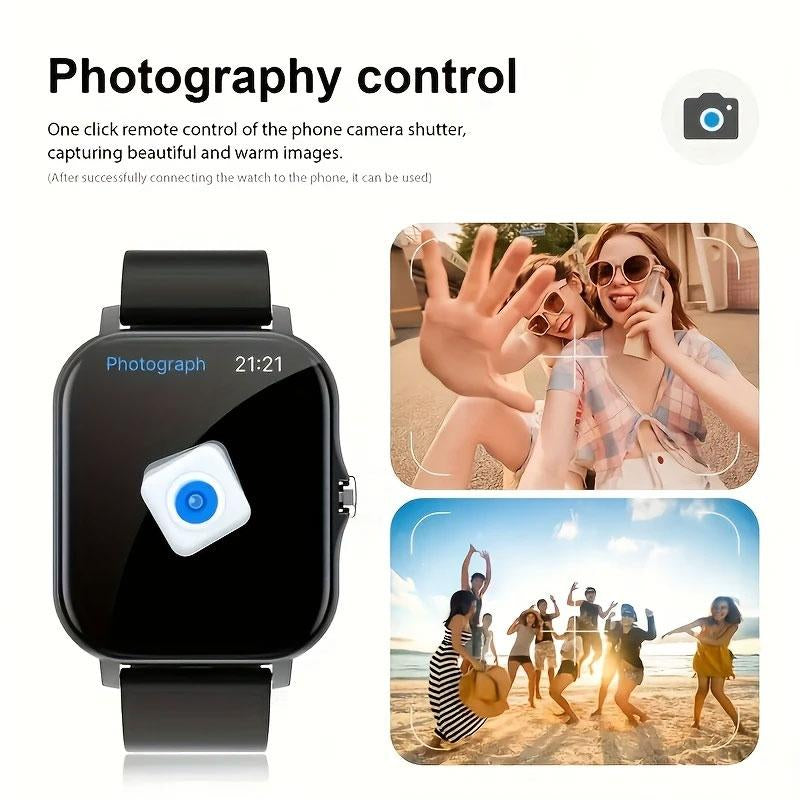 2025 New Bluetooth Smart Watch,Wireless Calling/Dial,Multiple Sport Mode,Calling Reminder and Rejection, SMS Reminder,Touch Screen Watch, Wearable Devices,Fall Gift,Compatible with Ios/Android Devices, Simple Style,Smartphone Gifts Bf